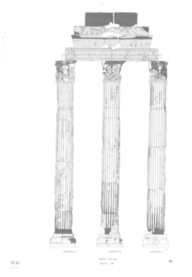 Roma, Foro Romano. Tempio dei Castori