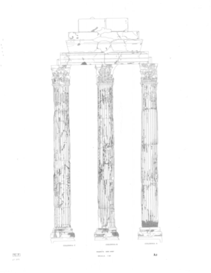 Roma, Foro Romano. Tempio dei Castori