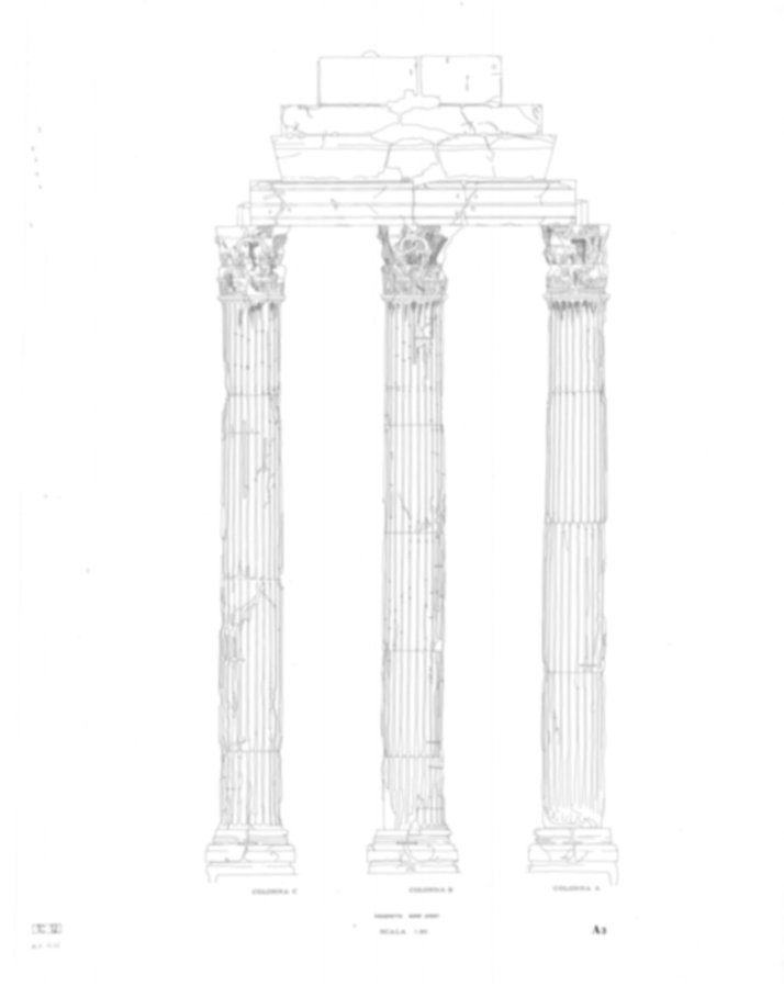Roma, Foro Romano. Tempio dei Castori