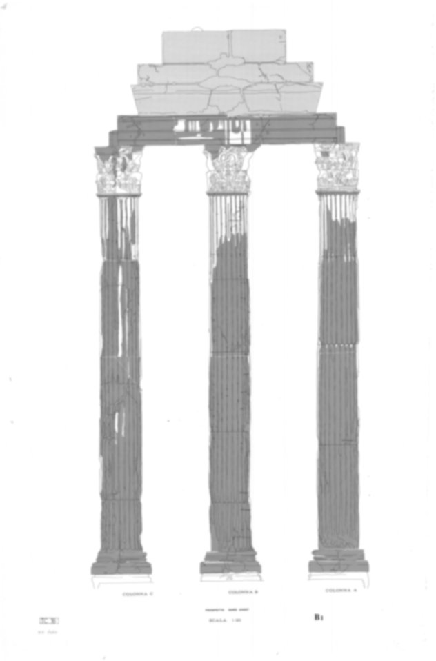 Roma, Foro Romano. Tempio dei Castori