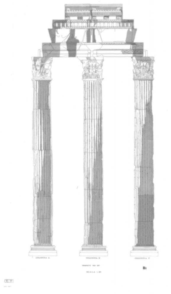 Roma, Foro Romano. Tempio dei Castori