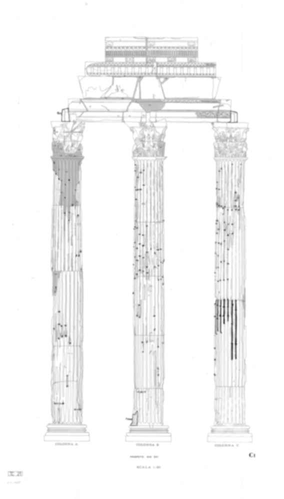 Roma, Foro Romano. Tempio dei Castori