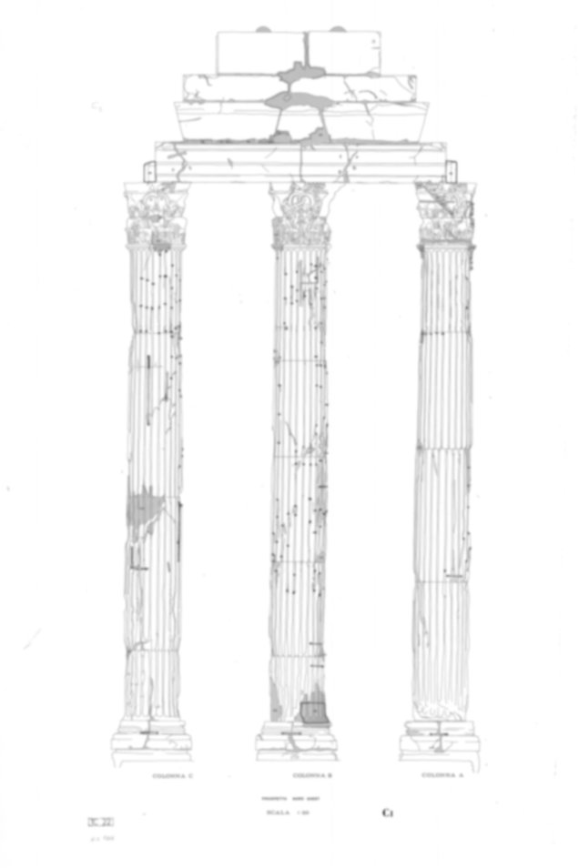 Roma, Foro Romano. Tempio dei Castori