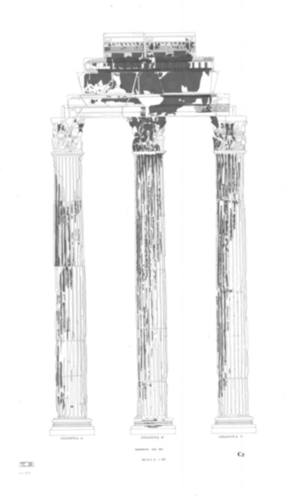 Roma, Foro Romano. Tempio dei Castori