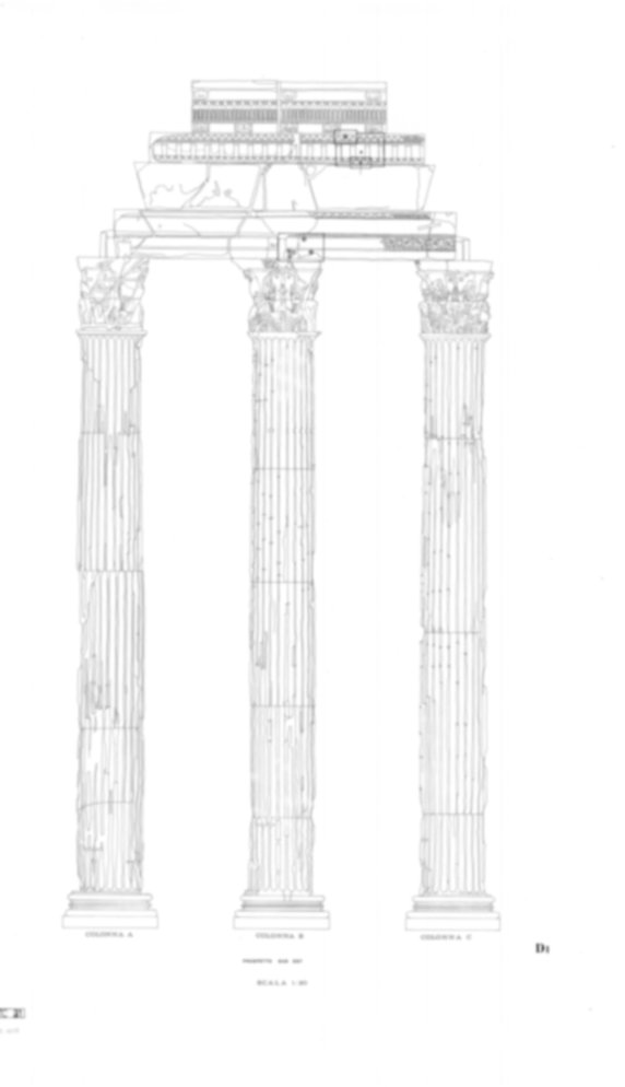 Roma, Foro Romano. Tempio dei Castori