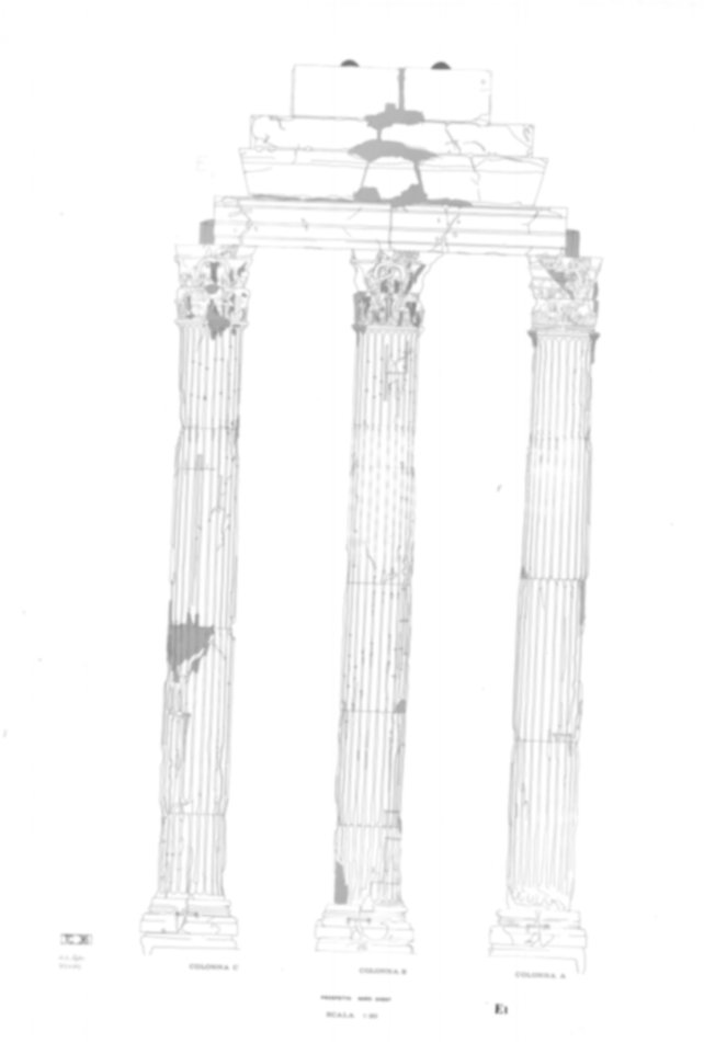 Roma, Foro Romano. Tempio dei Castori