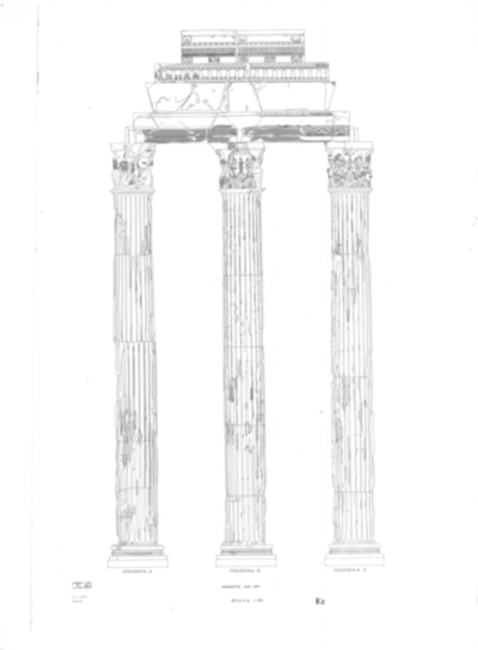 Roma, Foro Romano. Tempio dei Castori