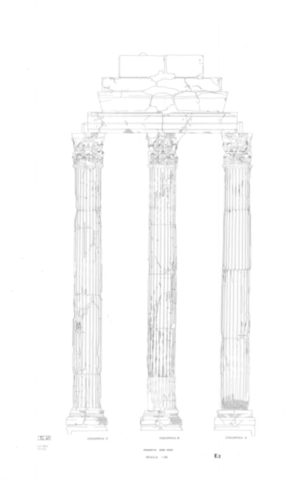 Roma, Foro Romano. Tempio dei Castori