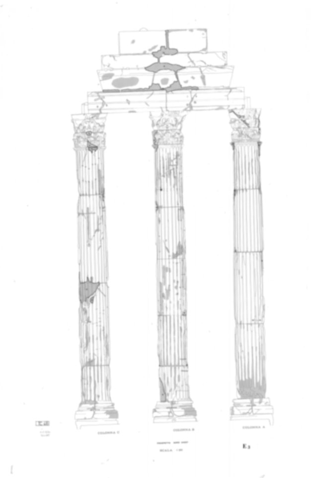 Roma, Foro Romano. Tempio dei Castori