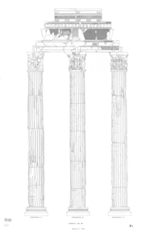 Roma, Foro Romano. Tempio dei Castori