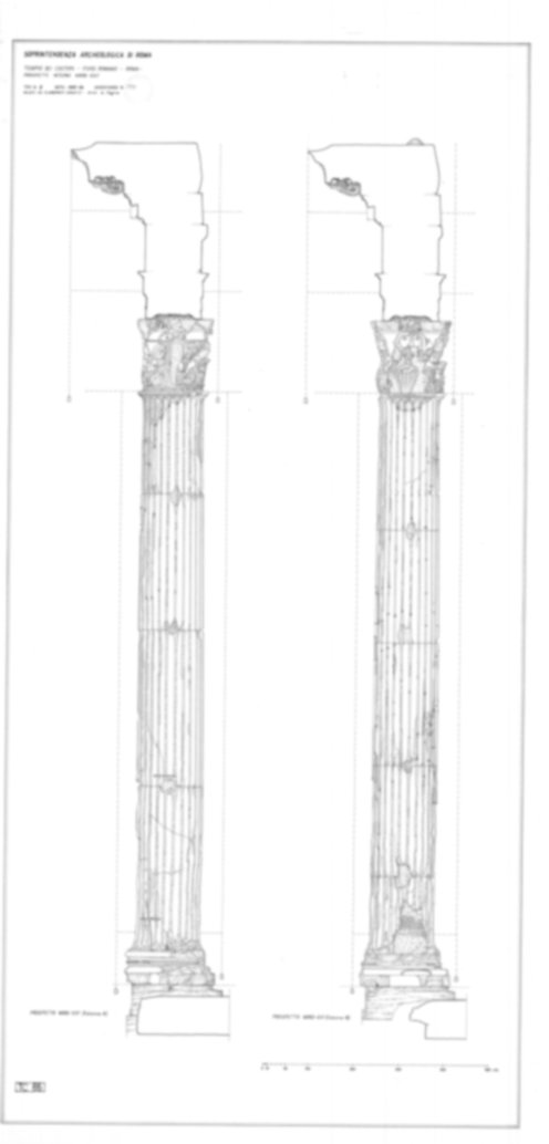 Roma, Foro Romano. Tempio dei Castori