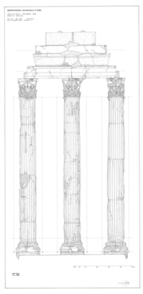 Roma, Foro Romano. Tempio dei Castori