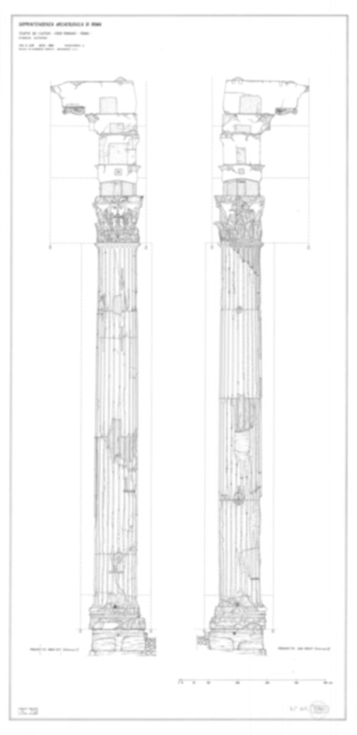 Roma, Foro Romano. Tempio dei Castori