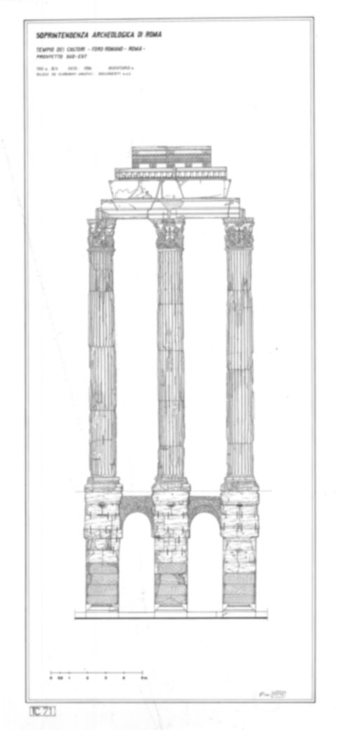 Roma, Foro Romano. Tempio dei Castori
