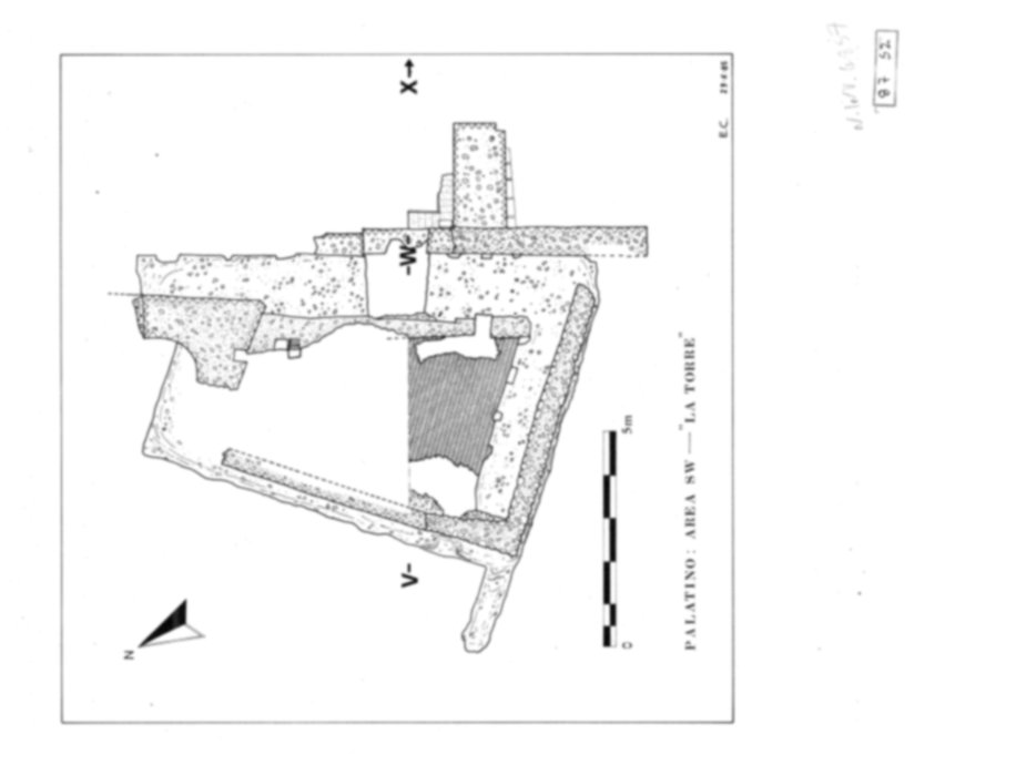 Roma, Palatino. Area sud-ovest. Tempio della Magna Mater, settore ovest