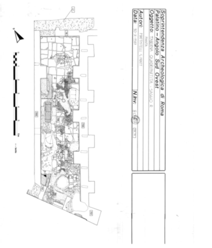 Roma, Palatino. Area sud-ovest. Tempio della Magna Mater, settore ovest