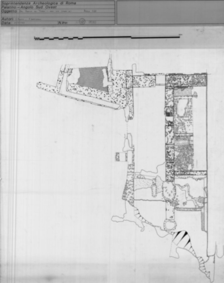 Roma, Palatino. Area sud-ovest. Tempio della Magna Mater, settore ovest