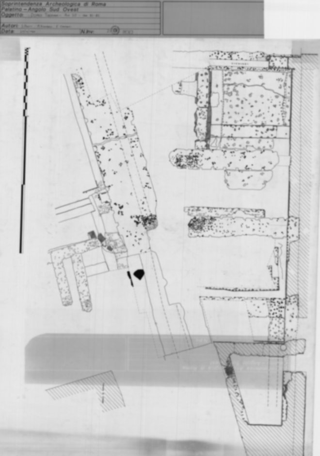 Roma, Palatino. Area sud-ovest. Tempio della Magna Mater, settore ovest; Domus Tiberiana - settore 30