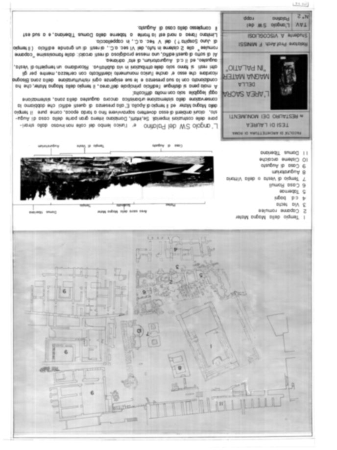 Roma, Palatino. Area sud-ovest. Tempio della Magna Mater
