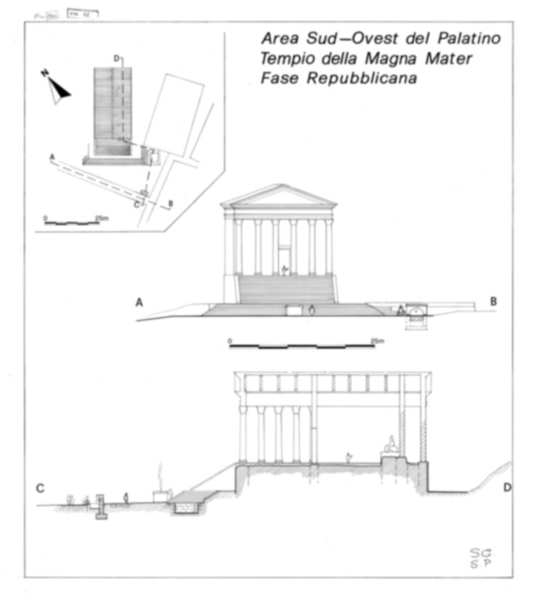 Roma, Palatino. Area sud-ovest. Tempio della Magna Mater
