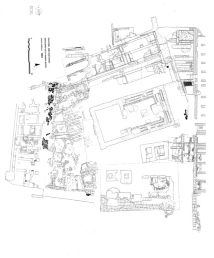 Roma, Palatino. Area sud-ovest. Tempio della Magna Mater; Tempio della Vittoria; Auguratorium