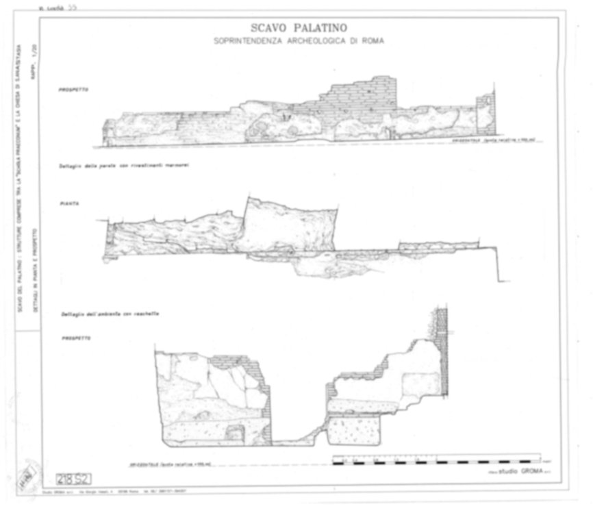Roma, Palatino. Area sud-ovest. Sant'Anastasia; Schola Praeconum; Via dei Cerchi