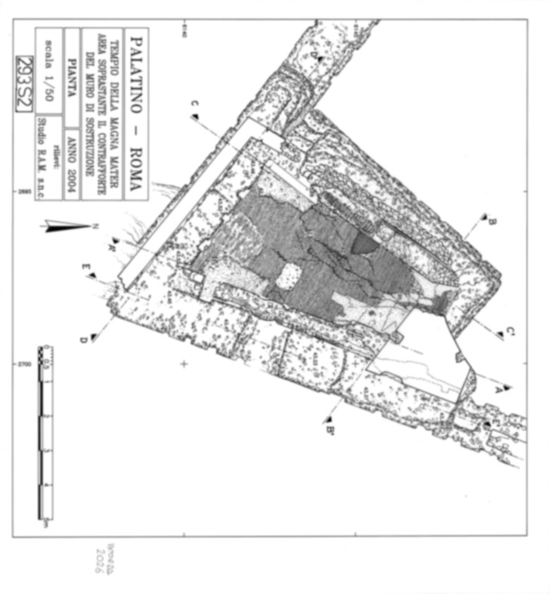 293S2 - Roma, Palatino. Area sud-ovest. Pendici. Tempio della Magna Mater