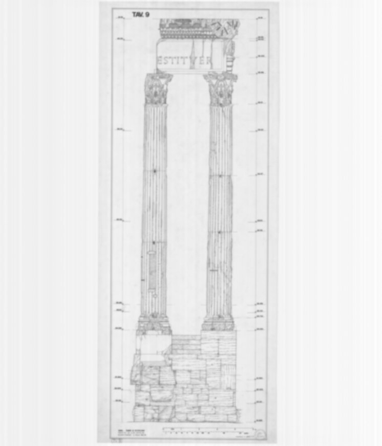 Roma, Foro Romano. Tempio di Vespasiano