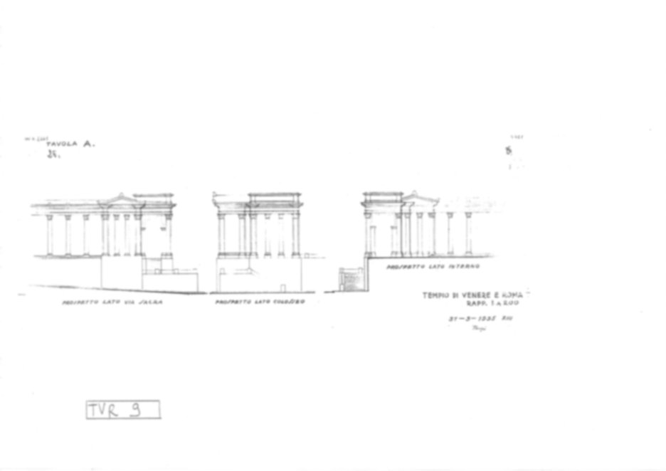 Roma, Foro Romano. Tempio di Venere e Roma, S. Maria Nova - S. Francesca Romana, Uffici, Antiquario Forense