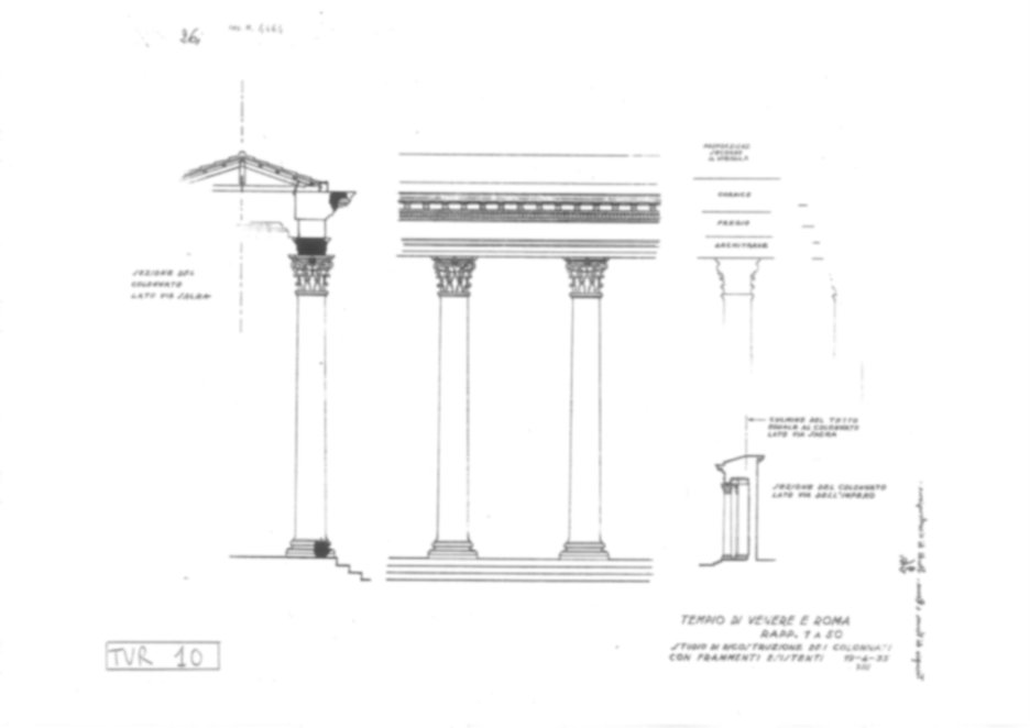 Roma, Foro Romano. Tempio di Venere e Roma, S. Maria Nova - S. Francesca Romana, Uffici, Antiquario Forense