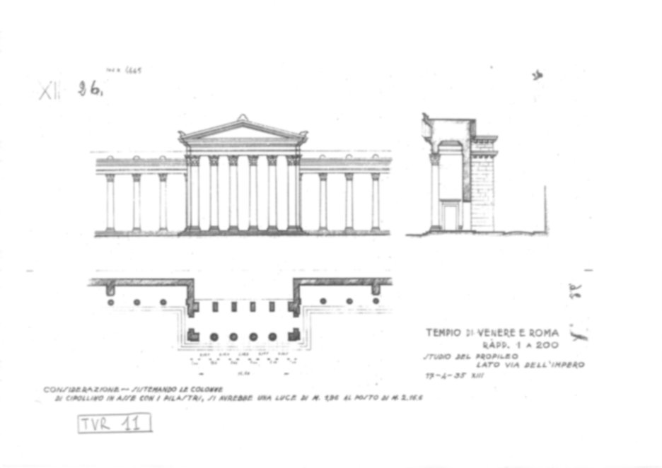 Roma, Foro Romano. Tempio di Venere e Roma, S. Maria Nova - S. Francesca Romana, Uffici, Antiquario Forense