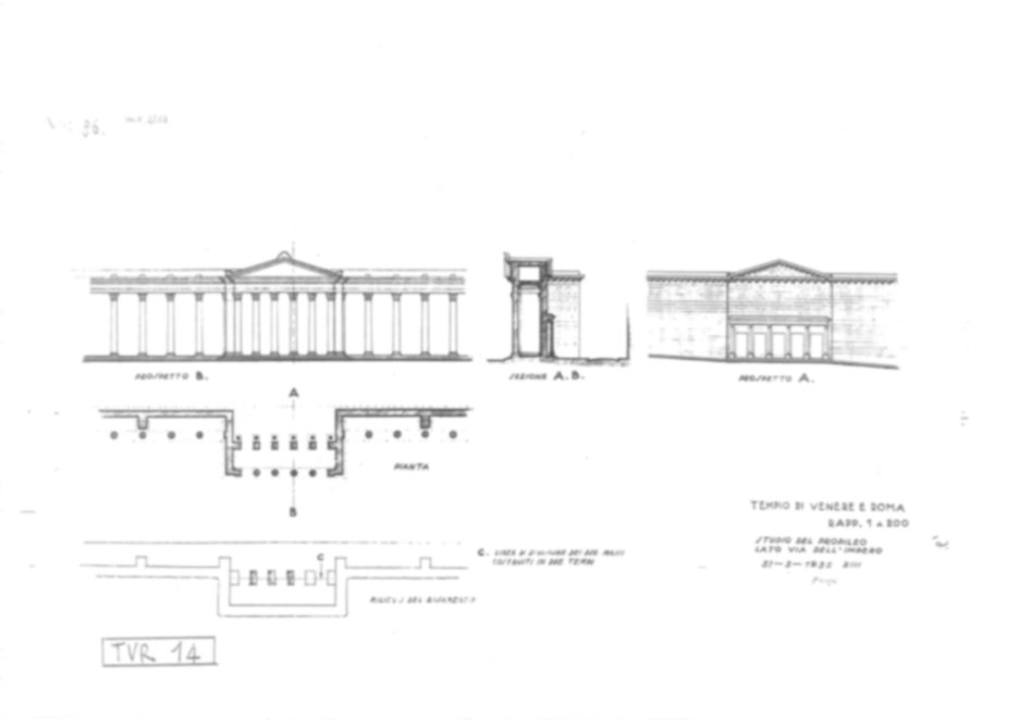 Roma, Foro Romano. Tempio di Venere e Roma, S. Maria Nova - S. Francesca Romana, Uffici, Antiquario Forense