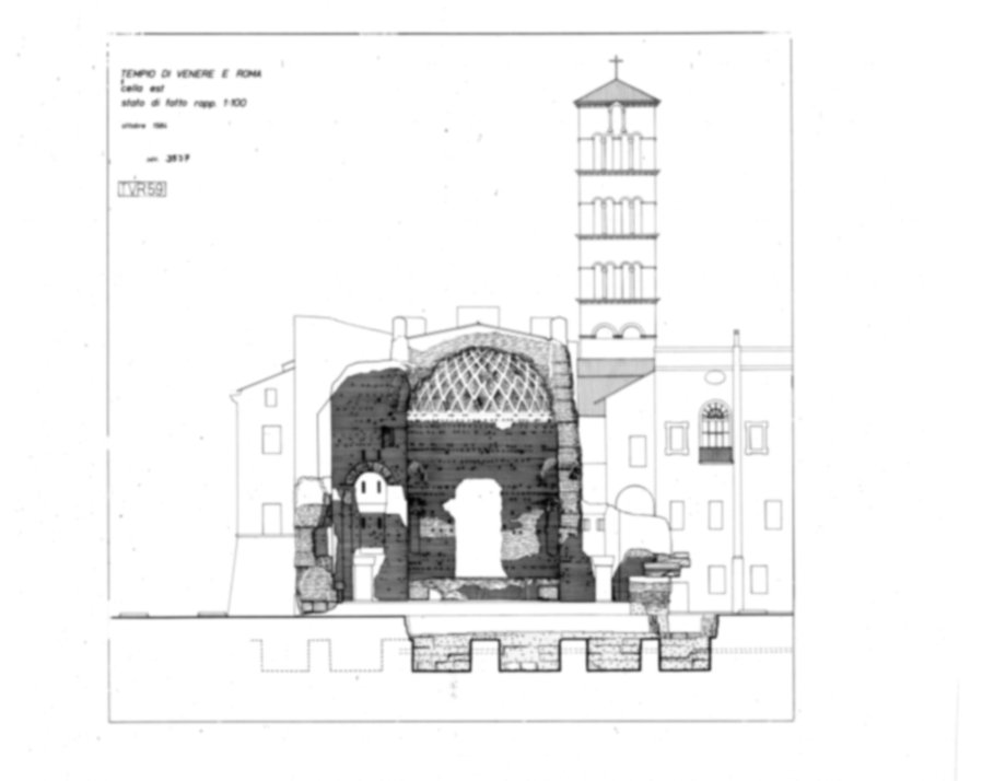 Roma, Foro Romano. Tempio di Venere e Roma, S. Maria Nova - S. Francesca Romana, Uffici, Antiquario Forense