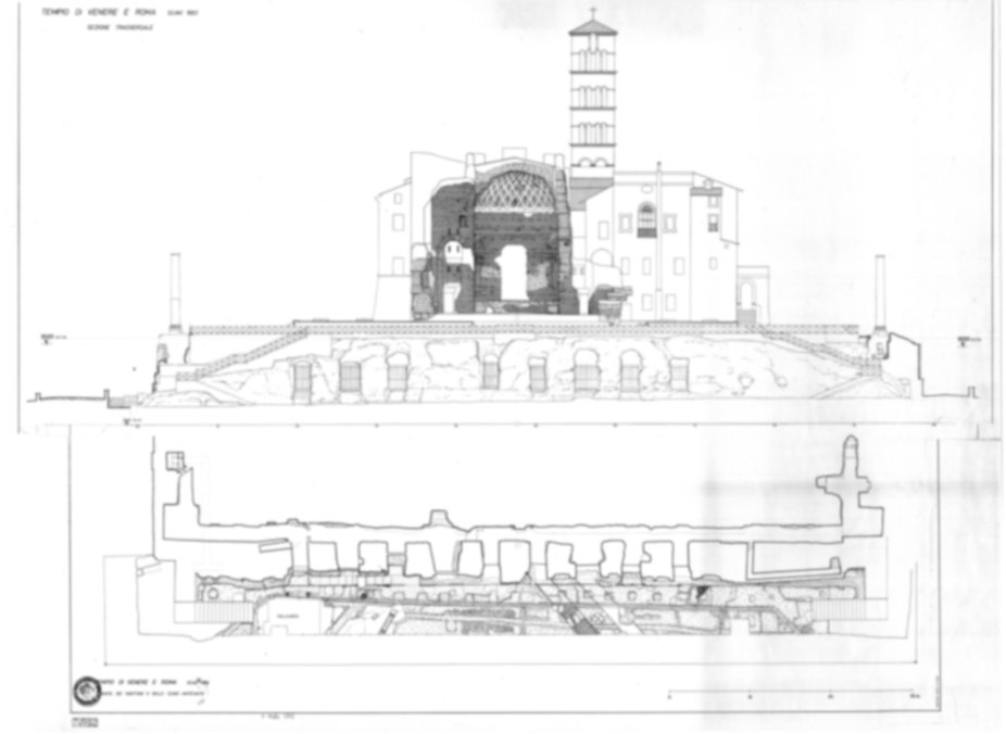 Roma, Foro Romano. Tempio di Venere e Roma, S. Maria Nova - S. Francesca Romana, Uffici, Antiquario Forense