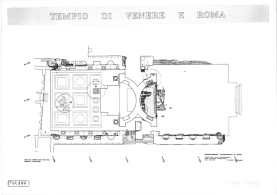 Roma, Foro Romano. Tempio di Venere e Roma, S. Maria Nova - S. Francesca Romana, Uffici, Antiquario Forense