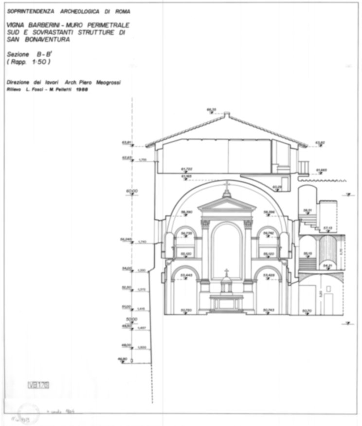 Roma, Palatino. Vigna Barberini. Tempio di Elagabalo - S. Sebastiano; S. Bonaventura