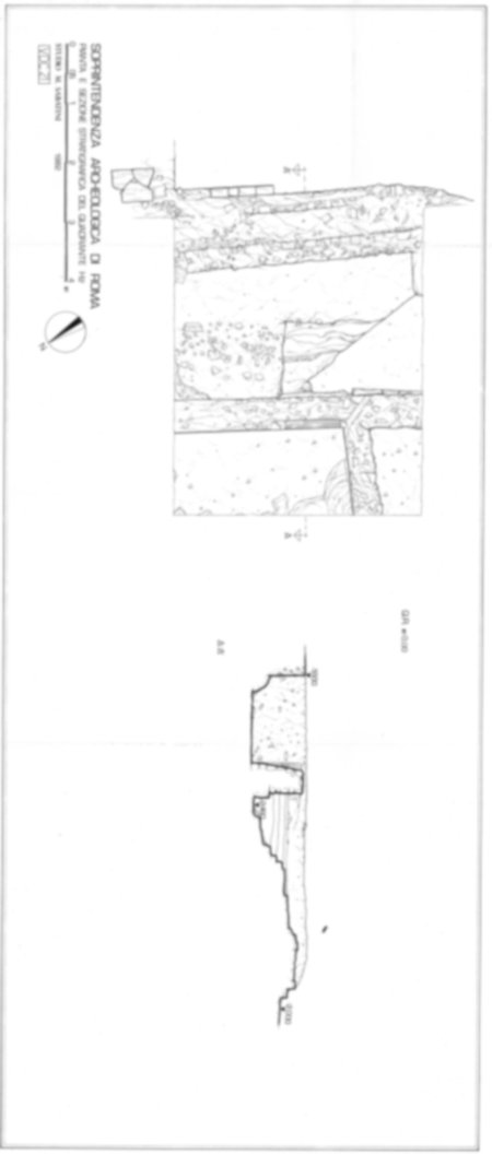 Roma, Foro Romano. Scavo via della Consolazione; lato ovest Foro Romano; pendici del Campidoglio
