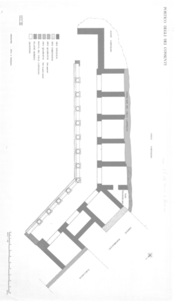 Roma, Foro Romano. Scavo via della Consolazione; lato ovest Foro Romano; Portico degli Dei Consenti