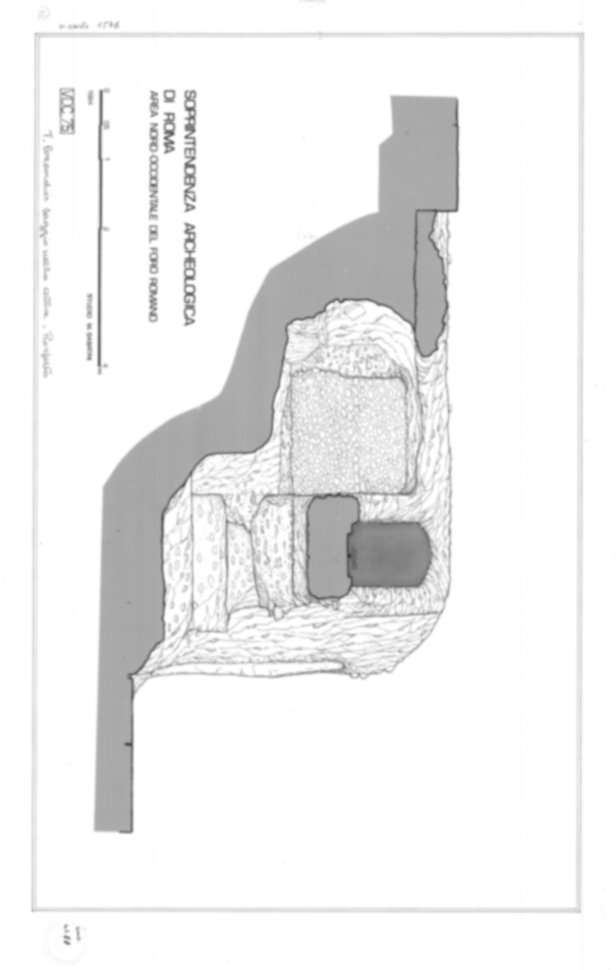 Roma, Foro Romano. Scavo via della Consolazione; lato ovest Foro Romano; Tempio della Concordia