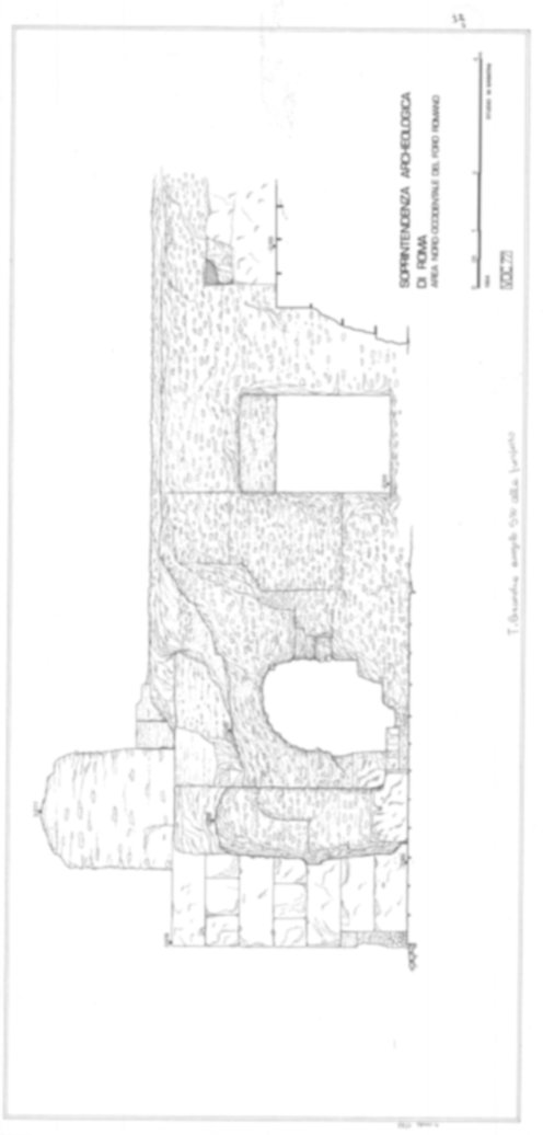 Roma, Foro Romano. Scavo via della Consolazione; lato ovest Foro Romano; Tempio della Concordia