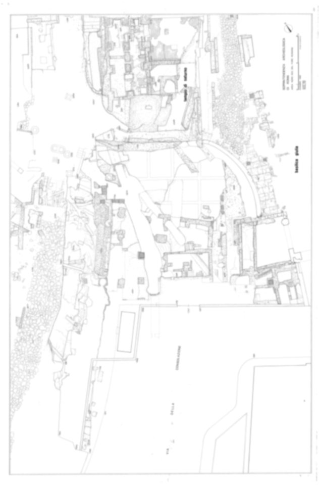 Roma, Foro Romano. Scavo via della Consolazione; lato ovest Foro Romano; Tempio della Concordia