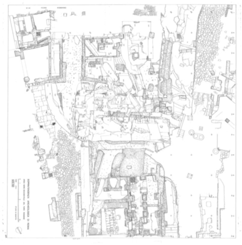 Roma, Foro Romano. Scavo via della Consolazione; lato ovest Foro Romano