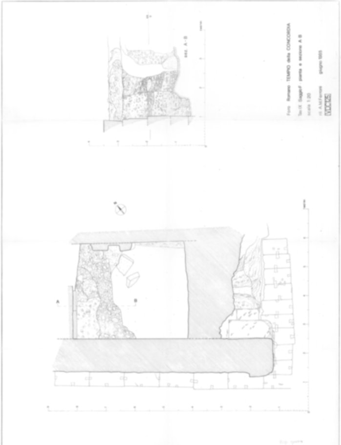 Roma, Foro Romano. Scavo via della Consolazione; lato ovest Foro Romano