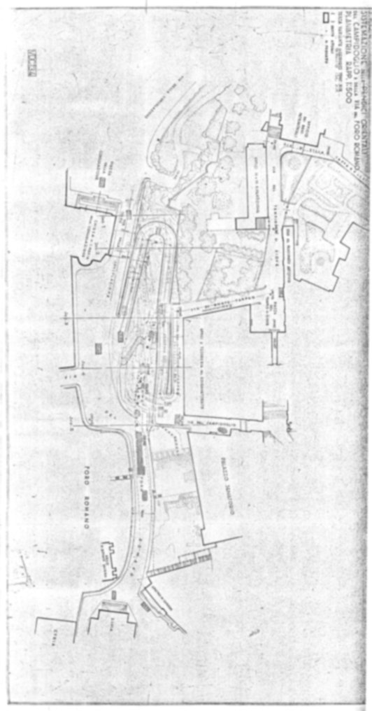 Roma, Foro Romano. Scavo via della Consolazione; lato ovest Foro Romano; pendici del Campidoglio