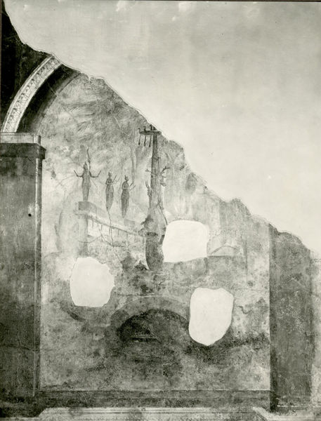 002797 - monumento - Casa di Livia, Triclinio o Sala dei Paesaggi (vano D), parete sud-ovest: particolare con raffigurazione del Santuario di Artemide (Diana), all'interno di un'edicola dipinta. Pittura in secondo stile pompeiano (fase finale- II B del Beyen). Bibliografia: Rizzo "Le pitture della casa di Livia" 1936

Neg. serie Istituto Centrale del Restauro nÂ° 6287