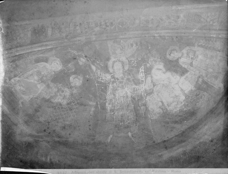 003128 - elaborato grafico - Palatino, Chiesa di S. Sebastianello, affresco dell'abside; senza negativo