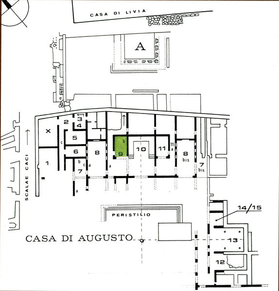 001915 - elaborato grafico - Casa di Augusto, ambiente 9, pianta della struttura