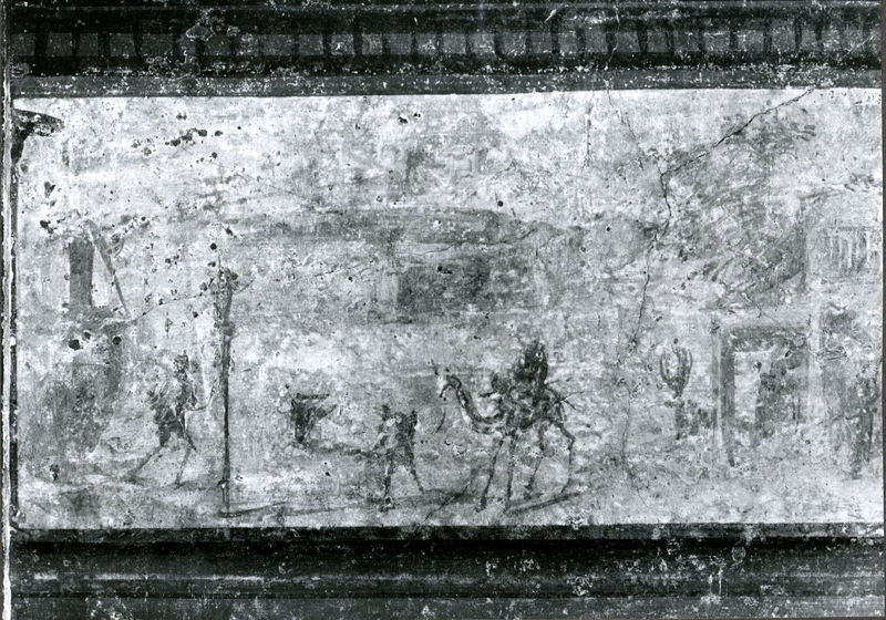 002663 - monumento - Casa di Livia, ala destra o Sala del Monocromo: primo pannello a sinistra del terzo intercolunnio della parete nord-est. Bibliografia: Rizzo "Le pitture di casa di Livia" 1936

Neg. serie F nÂ° 2256