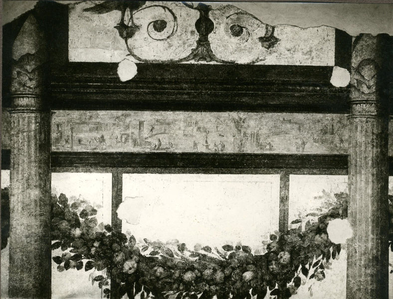 002664 - monumento - Casa di Livia, ala destra o Sala del Monocromo: terzo intercolunnio della parete nord-est. Bibliografia: Rizzo "Le pitture di casa di Livia" 1936

Neg. serie Gabinetto Fotografico Nazionale  E nÂ° 42964