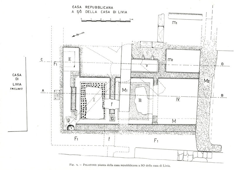 002691 - elaborato grafico - Casa Repubblicana a sud-ovest della casa di Livia: pianta generale del complesso. 